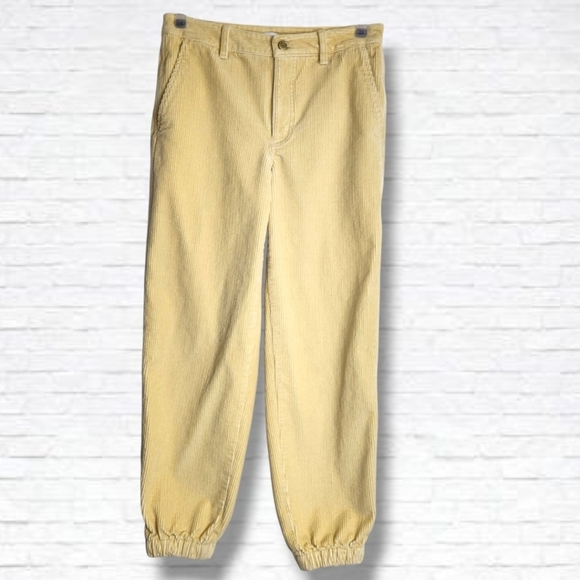TNA Pants - Aritzia Tna Ripcord Butter Yellow Corduroy Jogger Leg Pants Size 6